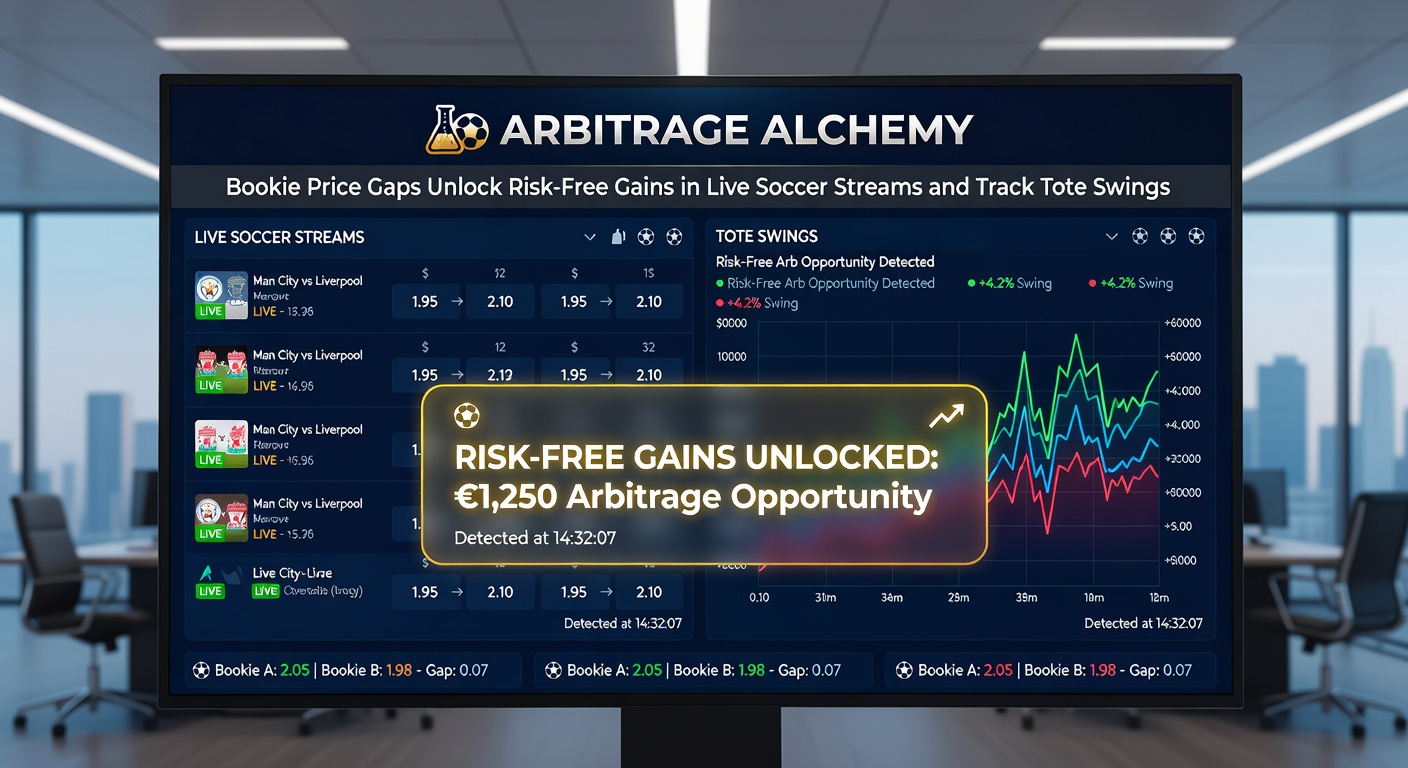 Dynamic display of live soccer odds fluctuating across multiple bookmaker screens during an intense match