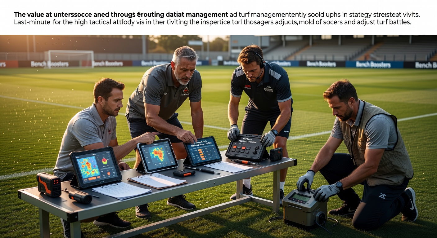 Soccer manager signals from the touchline while jockeys confer in the paddock before a last-minute switch, highlighting tactical decisions in both sports