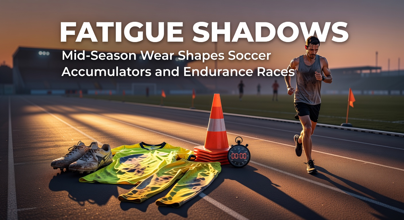 Soccer players exhausted mid-game under stadium lights, highlighting fatigue's toll on performance