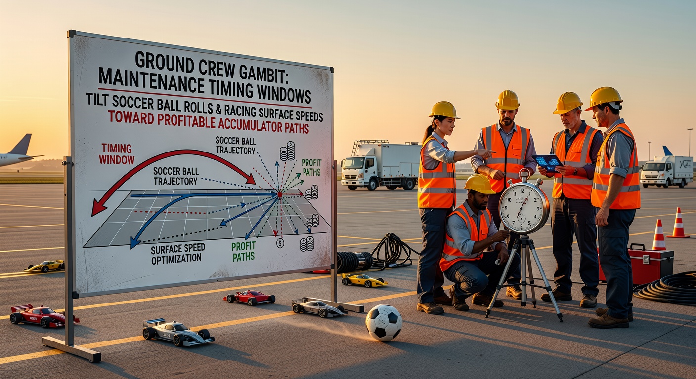 Ground crew maintaining a soccer pitch with specialized equipment during a timed maintenance window
