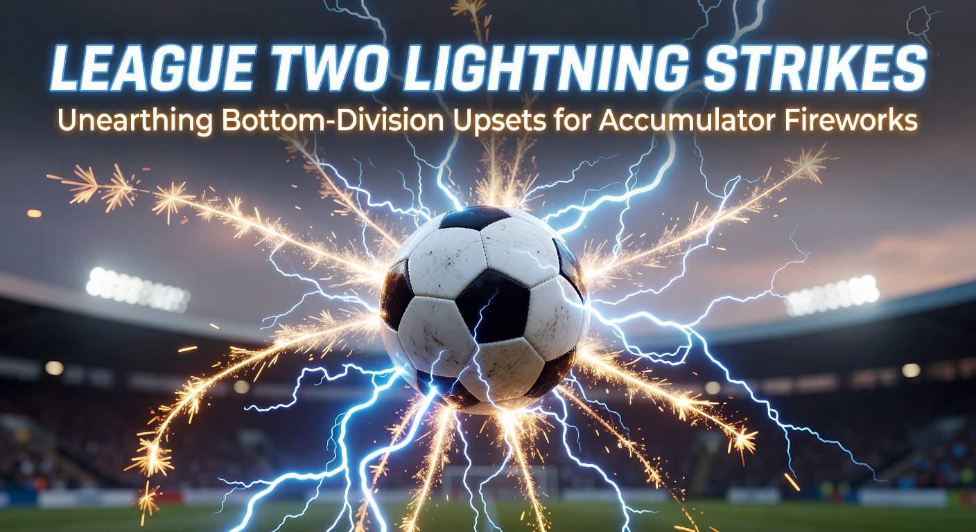League Two match in action with an underdog team celebrating a shock goal amid a packed stadium
