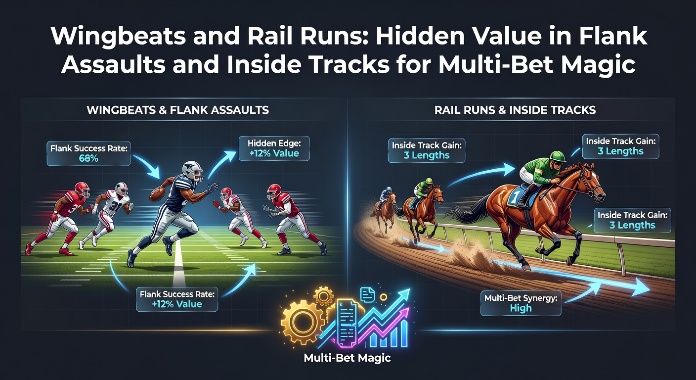 Horse racing action showing a rail runner gaining ground on the inside while wide flankers push from the flanks in a soccer match inset